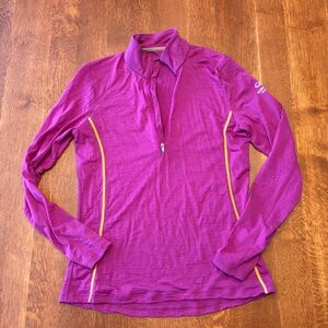 Purple Long Sleeve Pullover merino wool